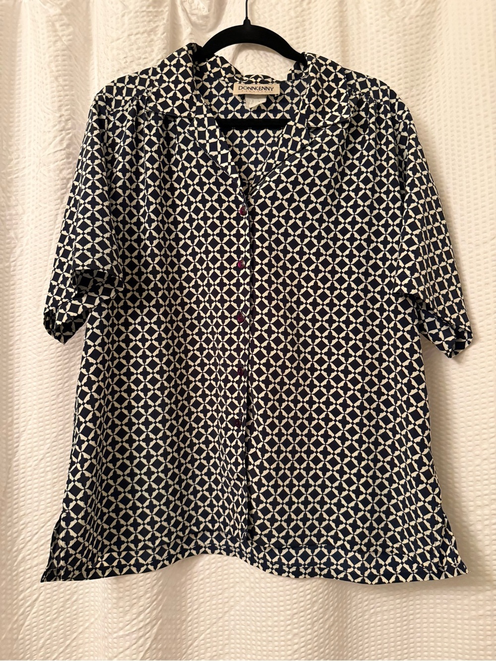 DonnKenny Don Keeny Classics Patterned Button Shirt Vacation Loose Vintage